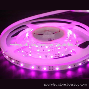 Pink Color Flexible LED Strip with 60 Pieces of 3528 SMD LEDs/Meter